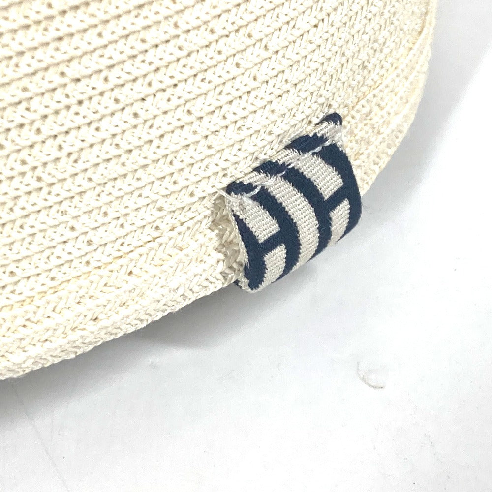 HERMES cap H221035N Polyester, Paper White type Serie button Emma Emma Women 56 Used