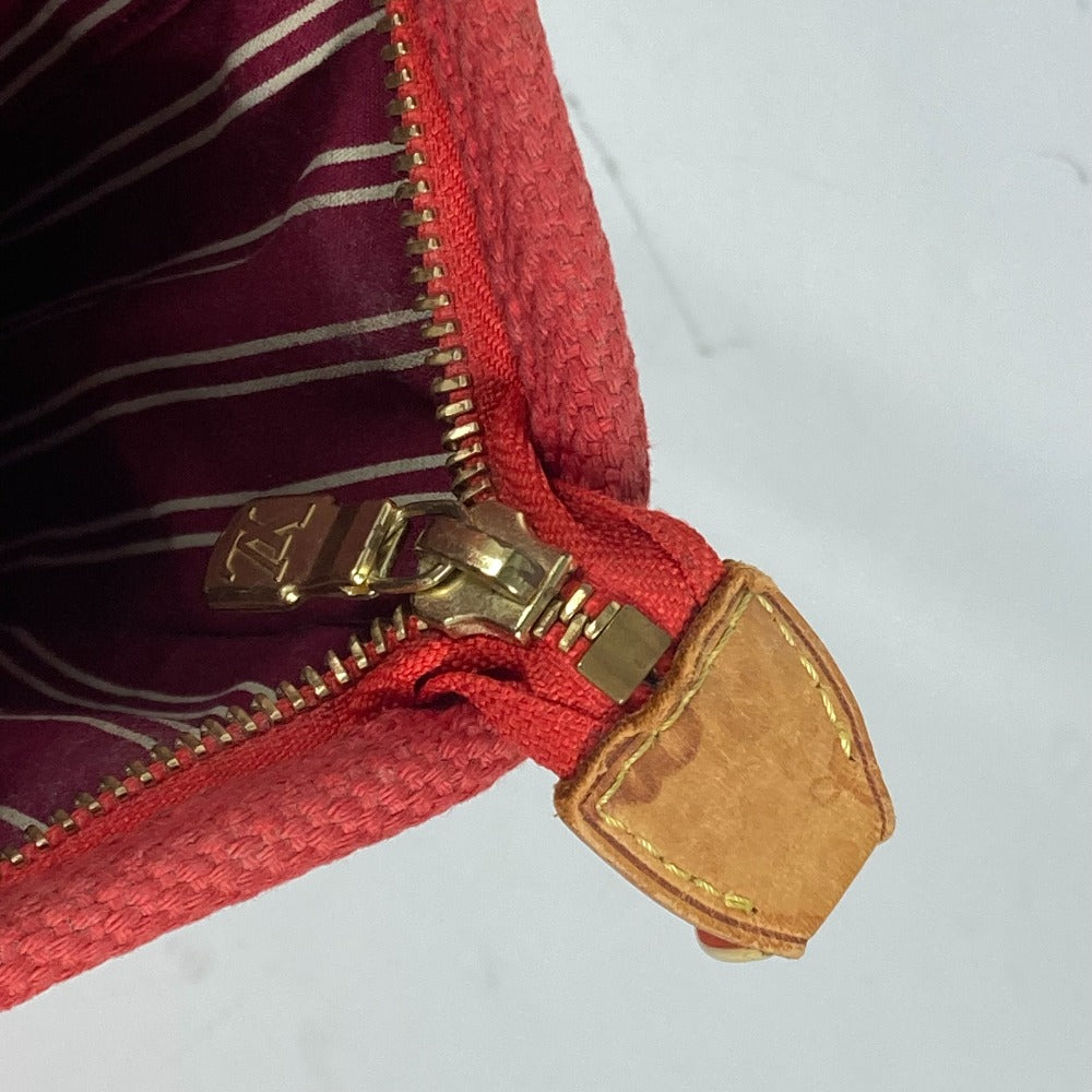 LOUIS VUITTON Handbag M40037 canvas Red Antigua Hippo PM Women Used