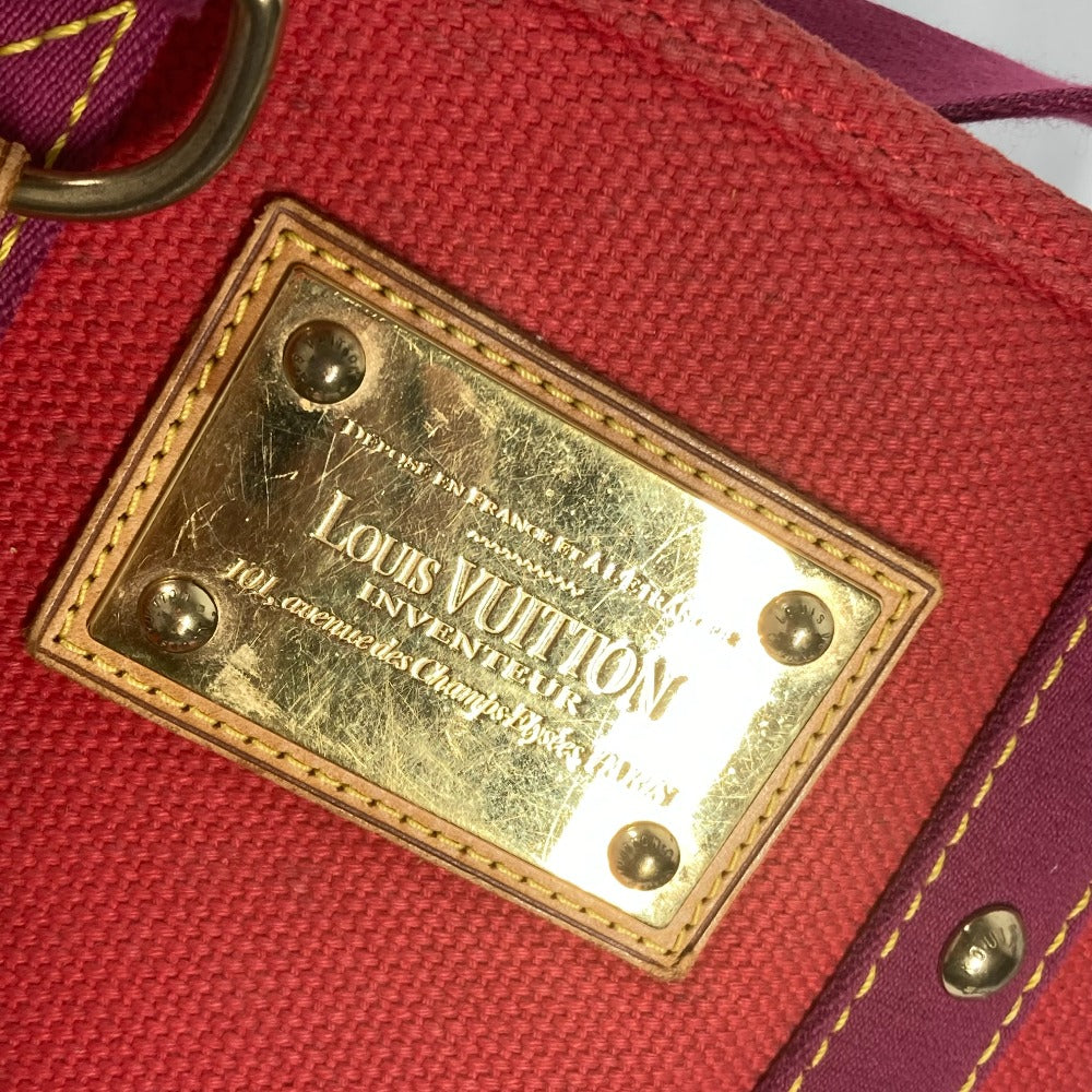 LOUIS VUITTON Handbag M40037 canvas Red Antigua Hippo PM Women Used
