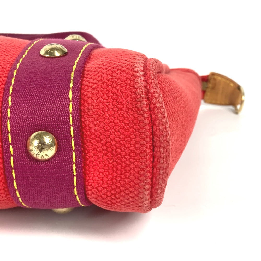 LOUIS VUITTON Handbag M40037 canvas Red Antigua Hippo PM Women Used