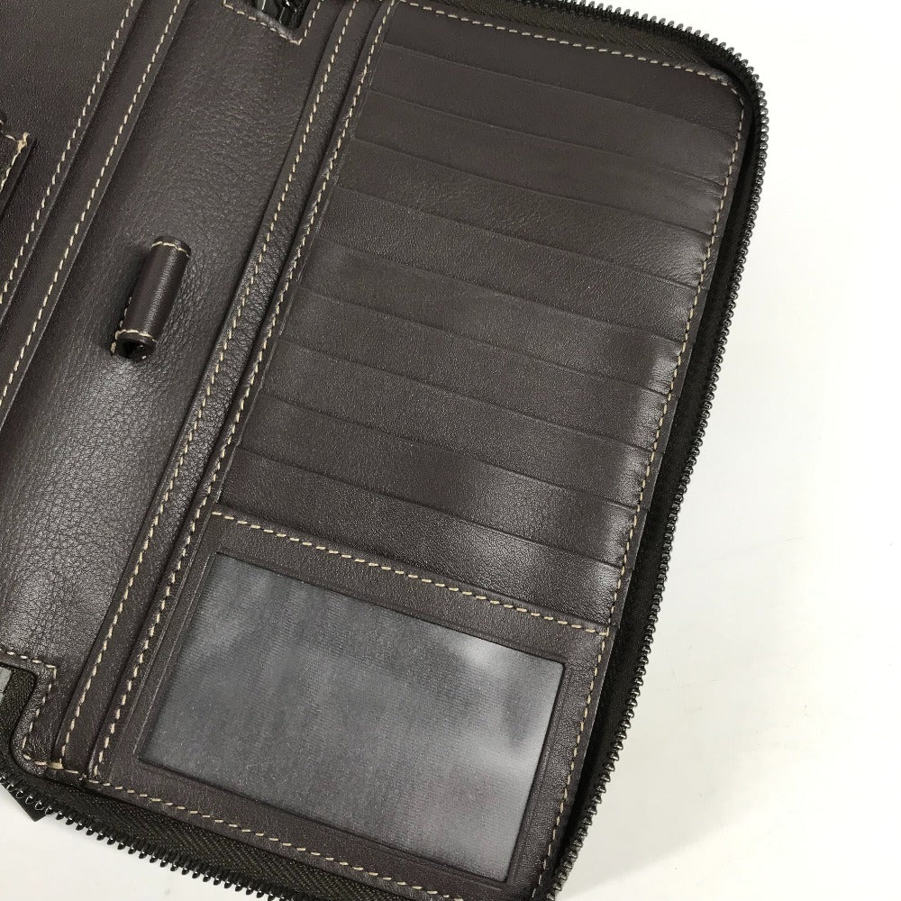 GUCCI Travel case 336298 GG Supreme Canvas Beige x brown GG Supreme Long Wallet Purse mens Used