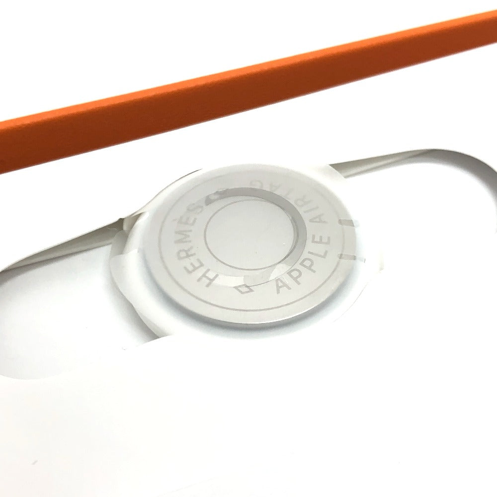 HERMES charm leather Brown Serie Apple AirTag air tag apple unisex(Unisex) Used
