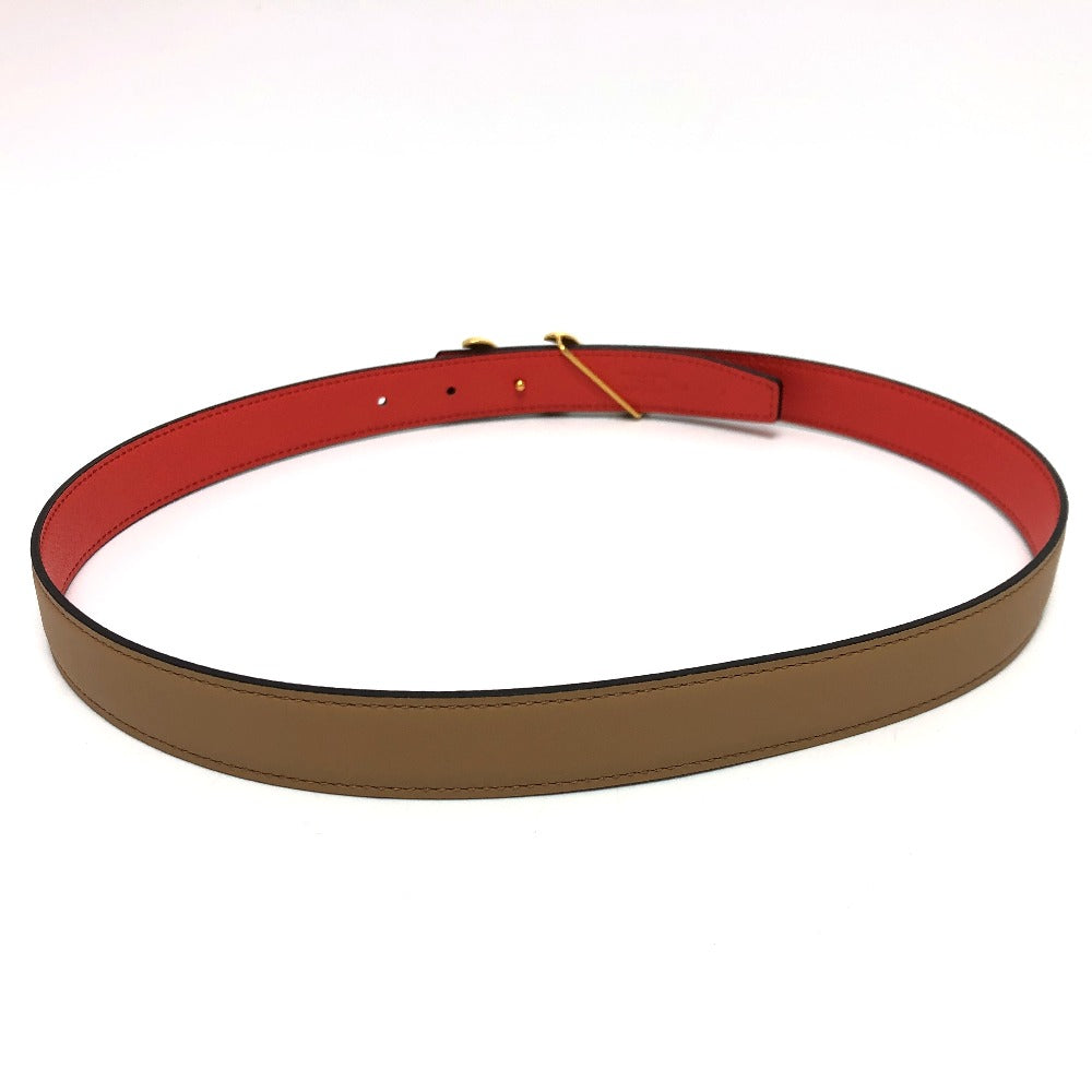 HERMES belt Swift, Epsom Brown x Orange type Constance Belt Buckle HDN Women 75 Used