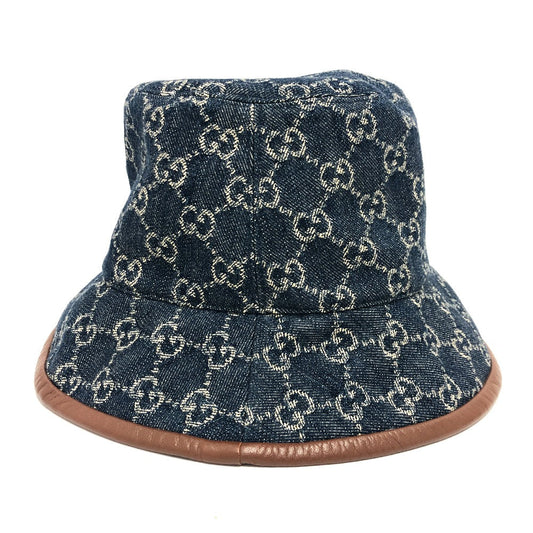 GUCCI hat 576371 cotton blue GG denim Women S Used