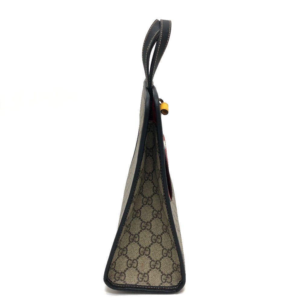 GUCCI Tote Bag 664083 GG Supreme canvas, leather Beige x red Chilled license GG Supreme Ladybug Women Used