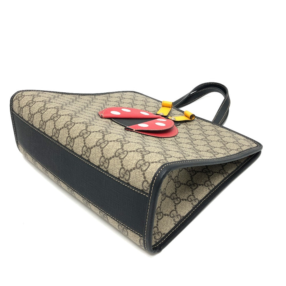 GUCCI Tote Bag 664083 GG Supreme canvas, leather Beige x red Chilled license GG Supreme Ladybug Women Used