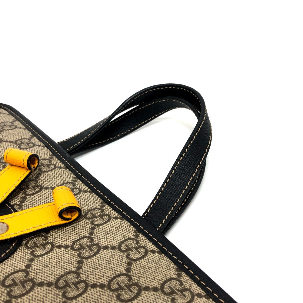 GUCCI Tote Bag 664083 GG Supreme canvas, leather Beige x red Chilled license GG Supreme Ladybug Women Used