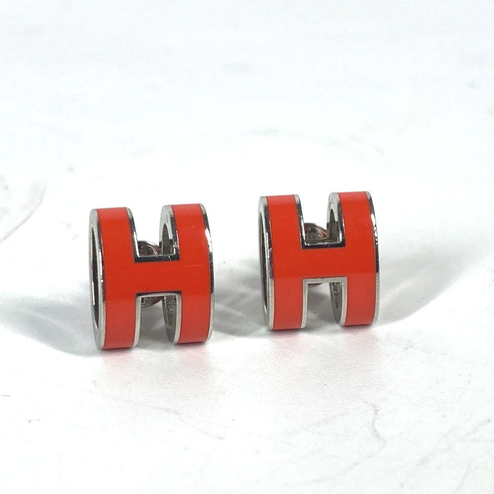HERMES Pierce Gold Plated Orange H logo pop ash mini