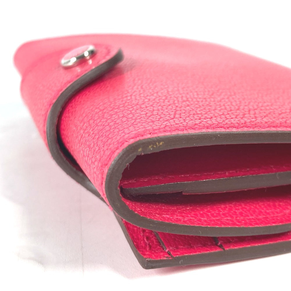 HERMES Folded wallet Shave pink Serie illiard compact Women Used