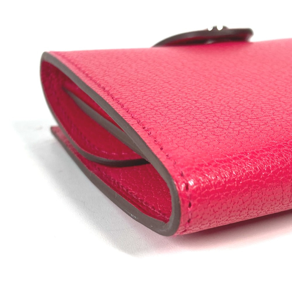 HERMES Folded wallet Shave pink Serie illiard compact Women Used