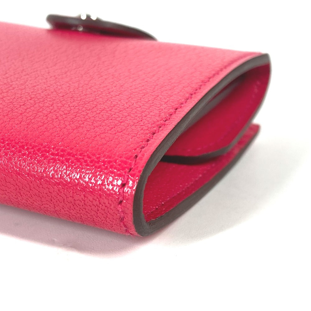 HERMES Folded wallet Shave pink Serie illiard compact Women Used