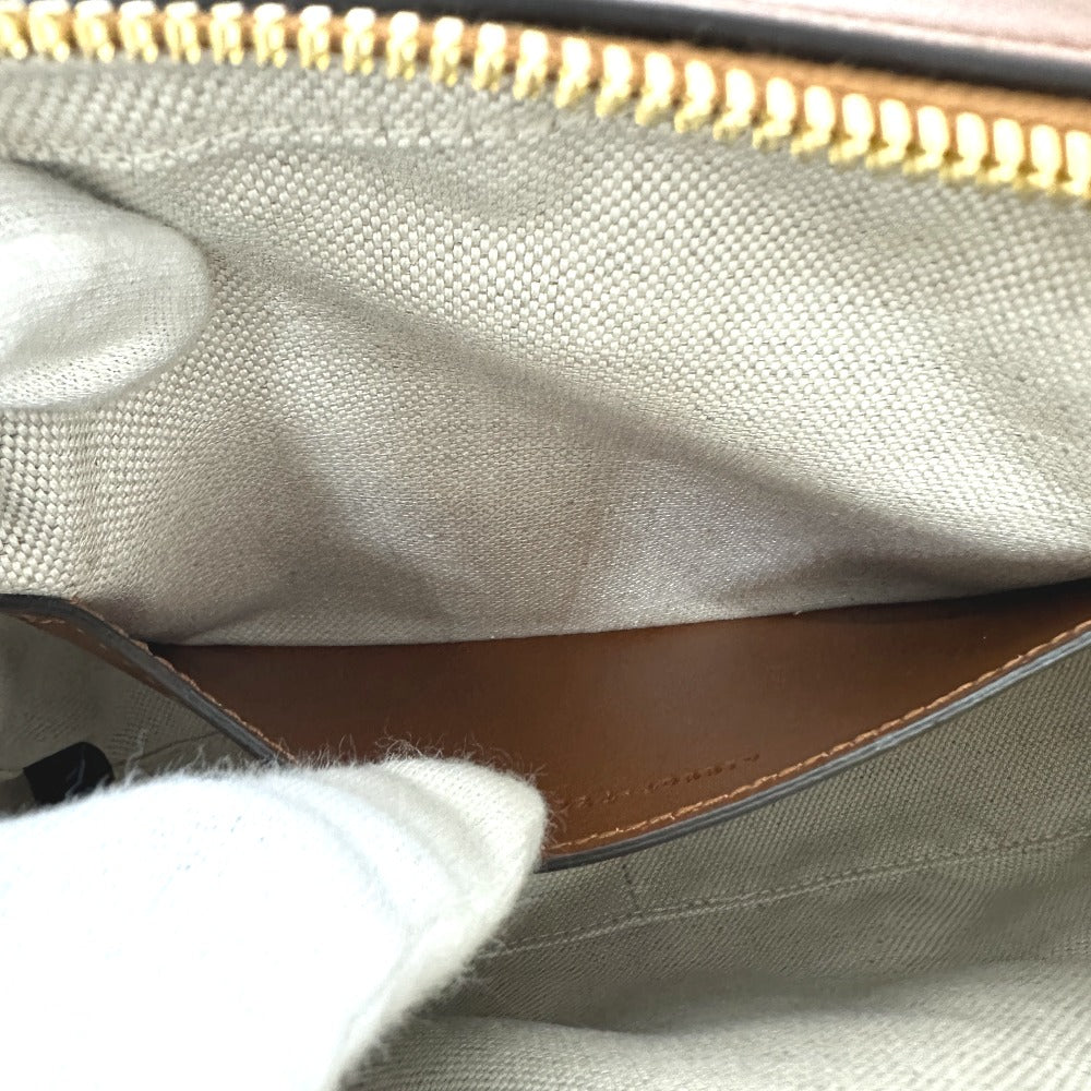 GUCCI Shoulder Bag 702234 leather Brown GG Matelasse Double G Small Women Used