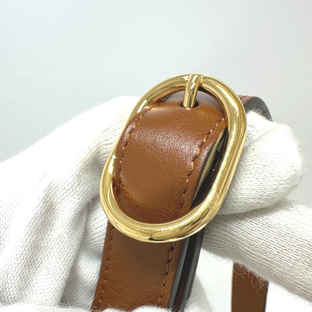 GUCCI Shoulder Bag 702234 leather Brown GG Matelasse Double G Small Women Used