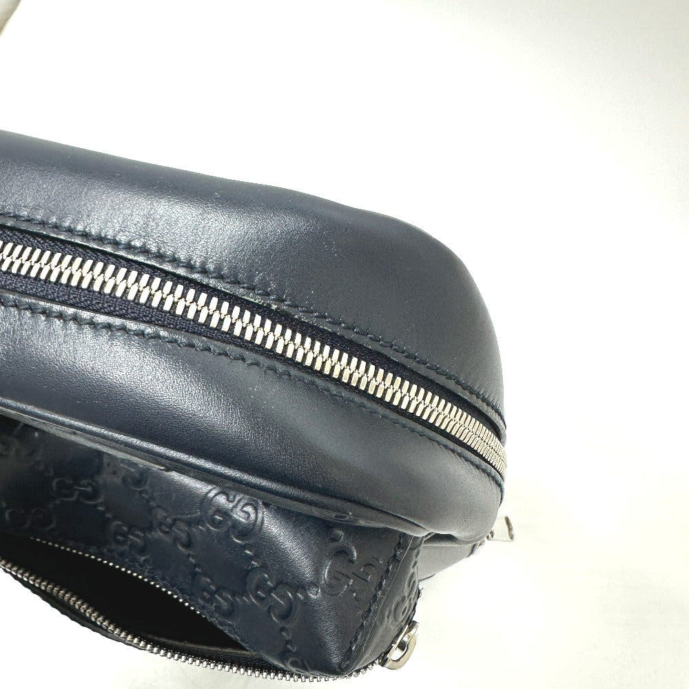 GUCCI Shoulder Bag 450970 leather black Guccisima Sling bag