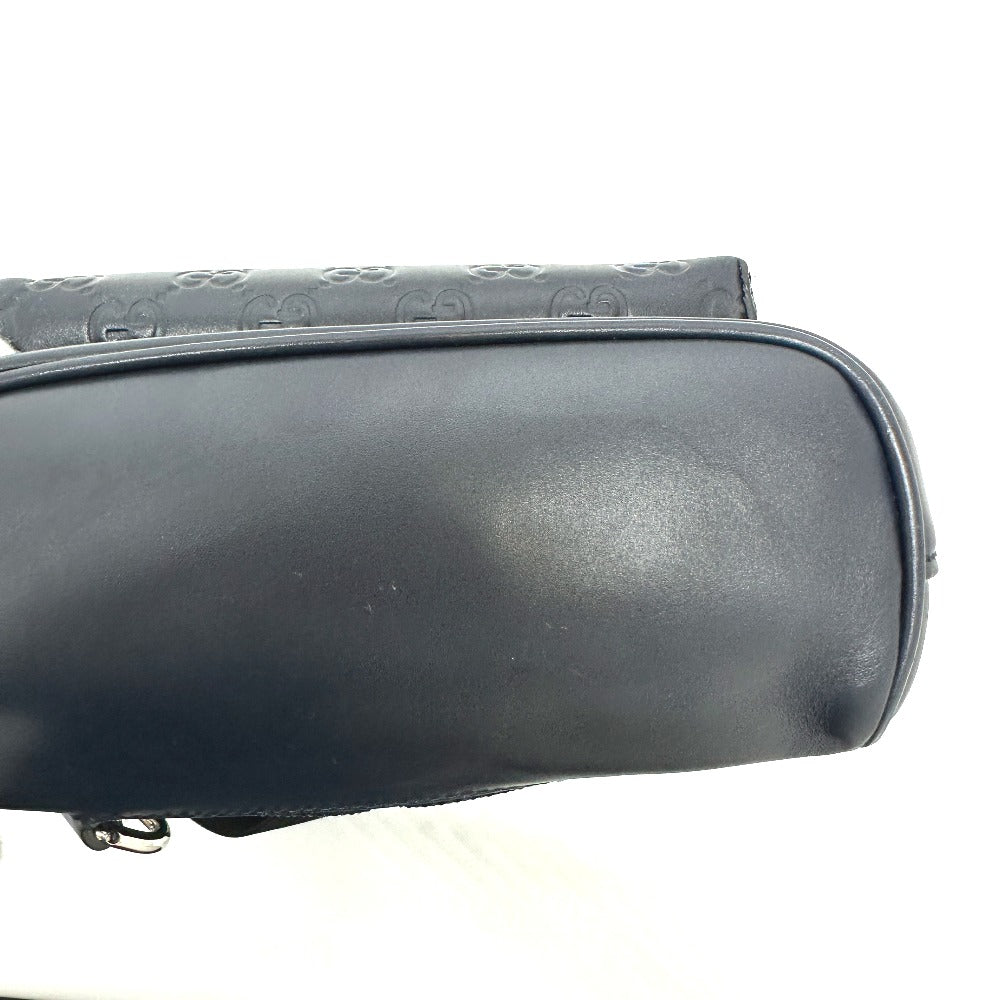 GUCCI Shoulder Bag 450970 leather black Guccisima Sling bag