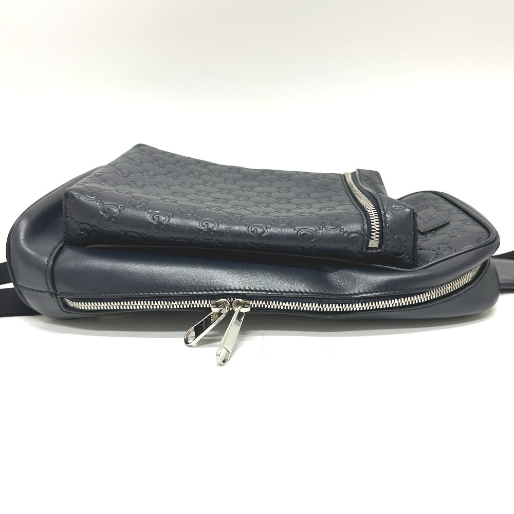 GUCCI Shoulder Bag 450970 leather black Guccisima Sling bag