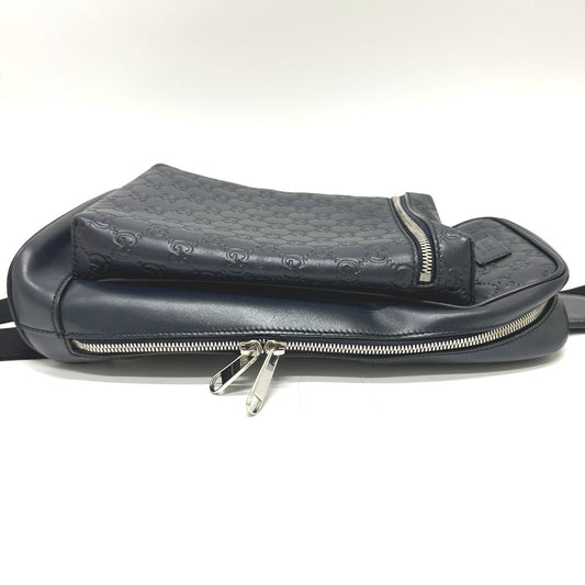 GUCCI Shoulder Bag 450970 leather black Guccisima Sling bag