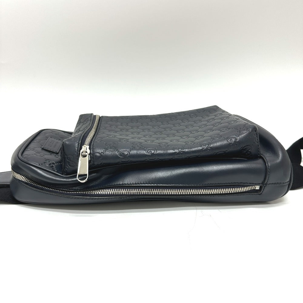 GUCCI Shoulder Bag 450970 leather black Guccisima Sling bag