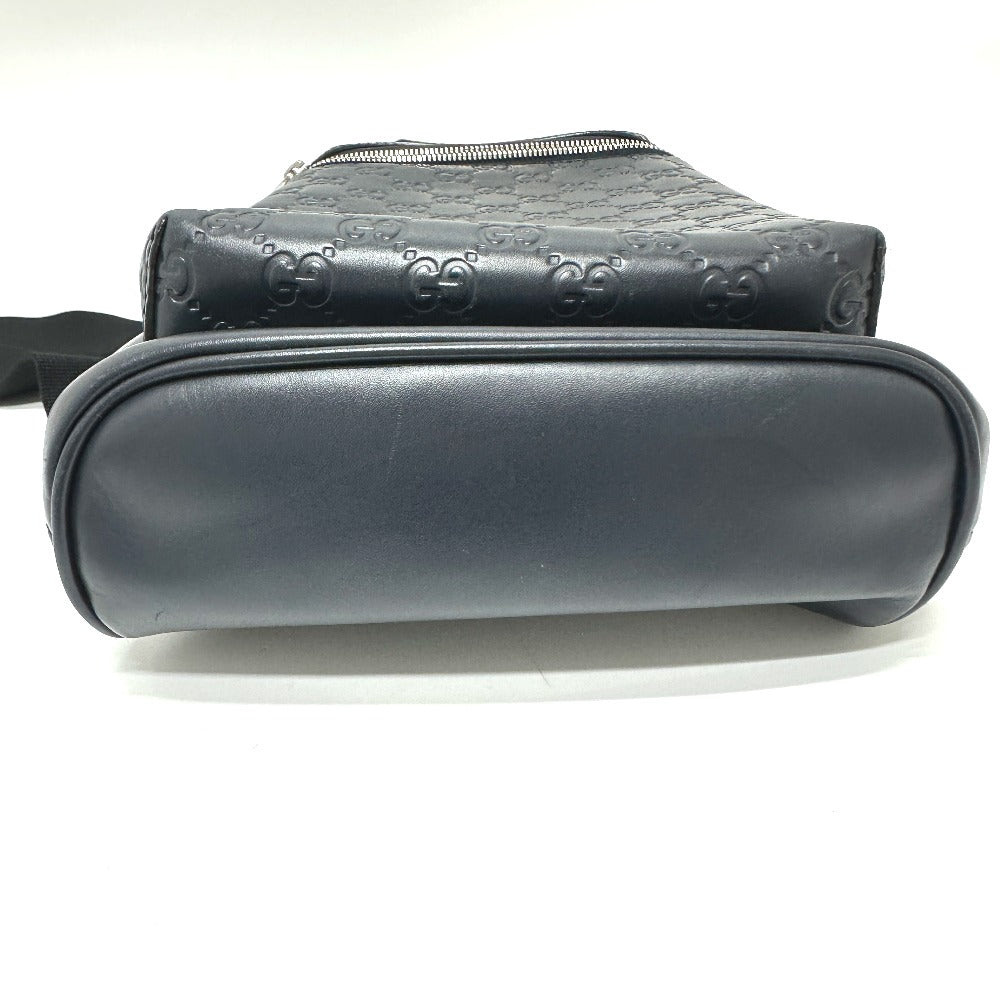 GUCCI Shoulder Bag 450970 leather black Guccisima Sling bag