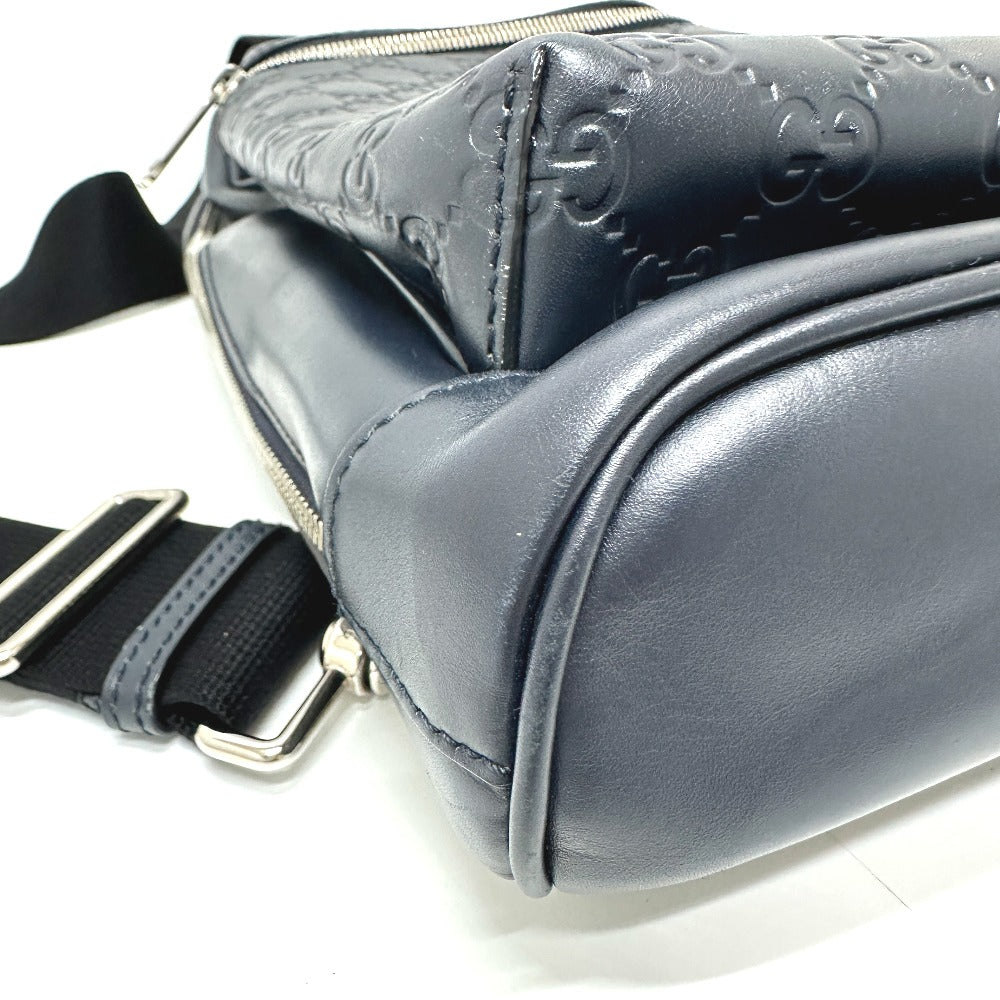 GUCCI Shoulder Bag 450970 leather black Guccisima Sling bag