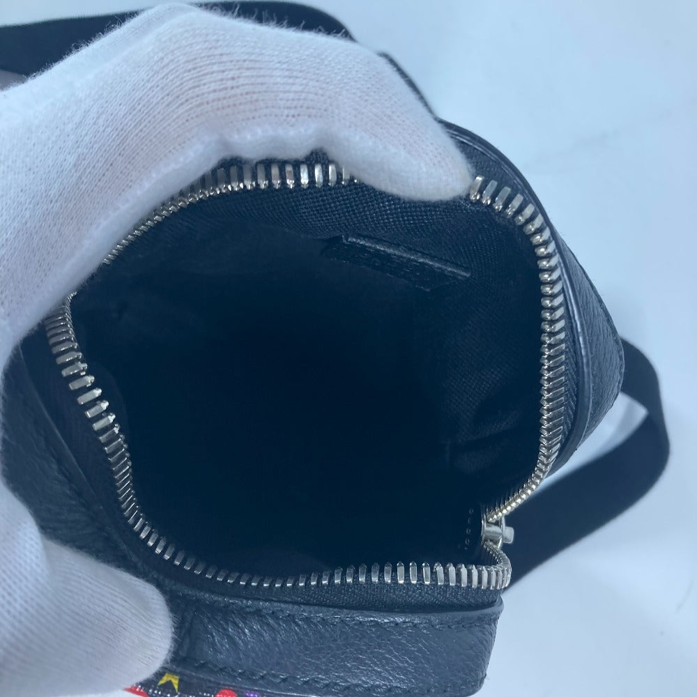 GUCCI Shoulder Bag 598103 leather Black x multicolor GG psychedelic Crossbody unisex(Unisex) Used
