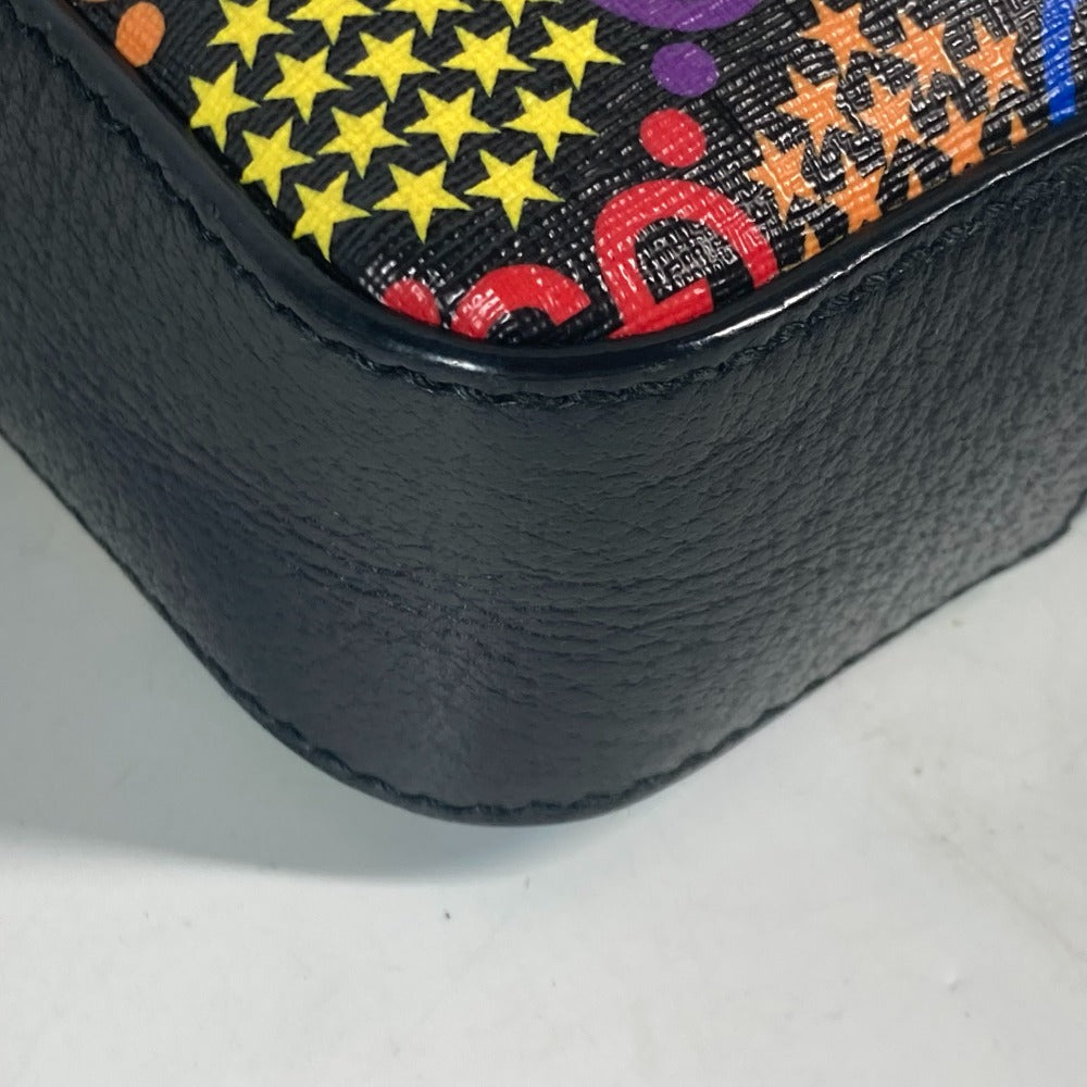 GUCCI Shoulder Bag 598103 leather Black x multicolor GG psychedelic Crossbody unisex(Unisex) Used