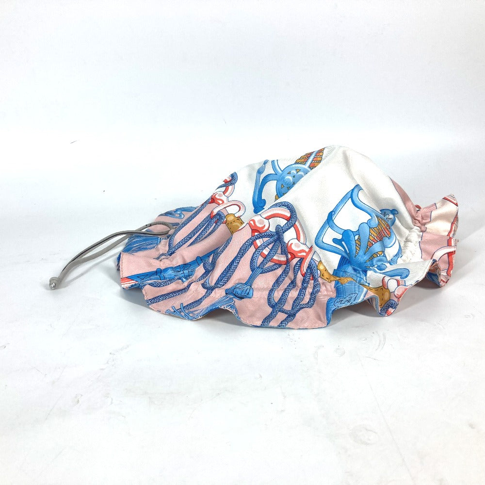 HERMES Pouch silk pink Drawstring pouch Petith Women Used