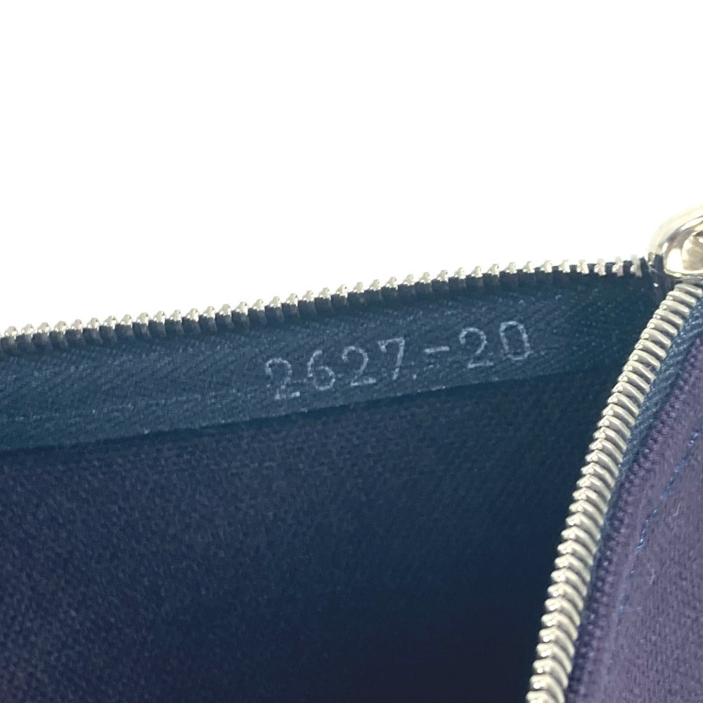 HERMES Pouch cotton Navy logo flat Yachting PM unisex(Unisex) Used