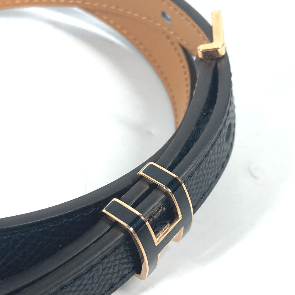 HERMES belt Epsom black H logo Belt Pop H 15 Women 75 Used