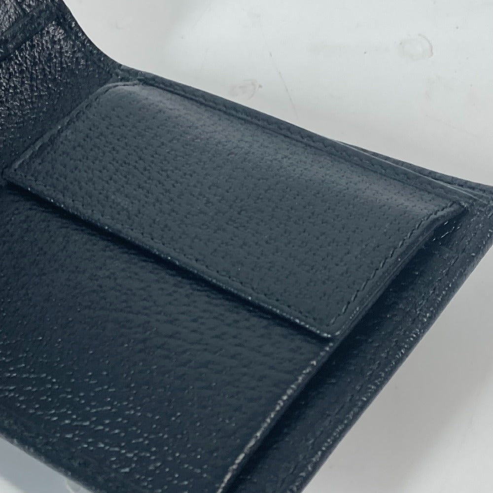 GUCCI Folded wallet 700464 leather black Mini wallet Horsebit mens Used