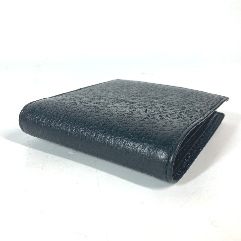 GUCCI Folded wallet 700464 leather black Mini wallet Horsebit mens Used
