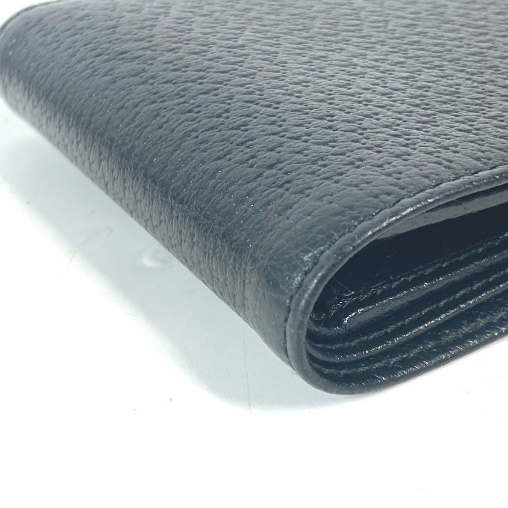 GUCCI Folded wallet 700464 leather black Mini wallet Horsebit mens Used
