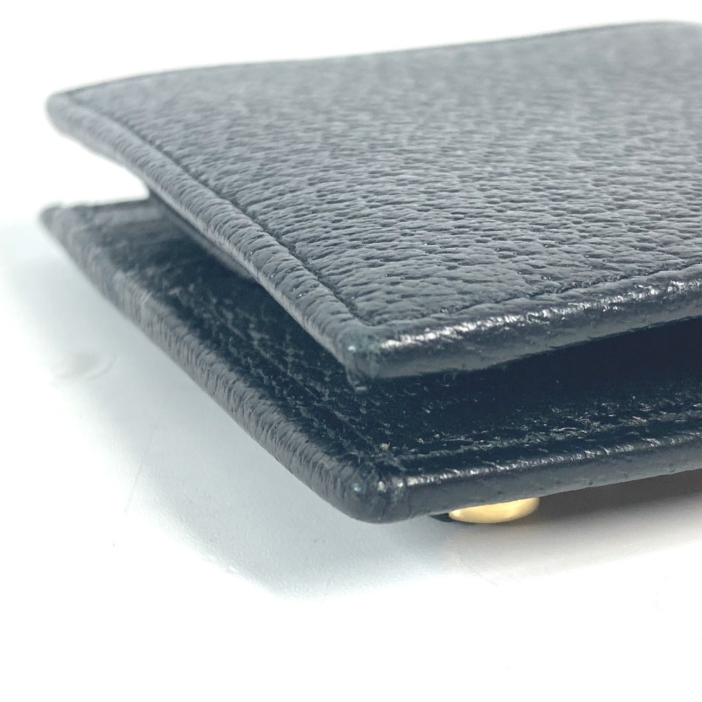 GUCCI Folded wallet 700464 leather black Mini wallet Horsebit mens Used