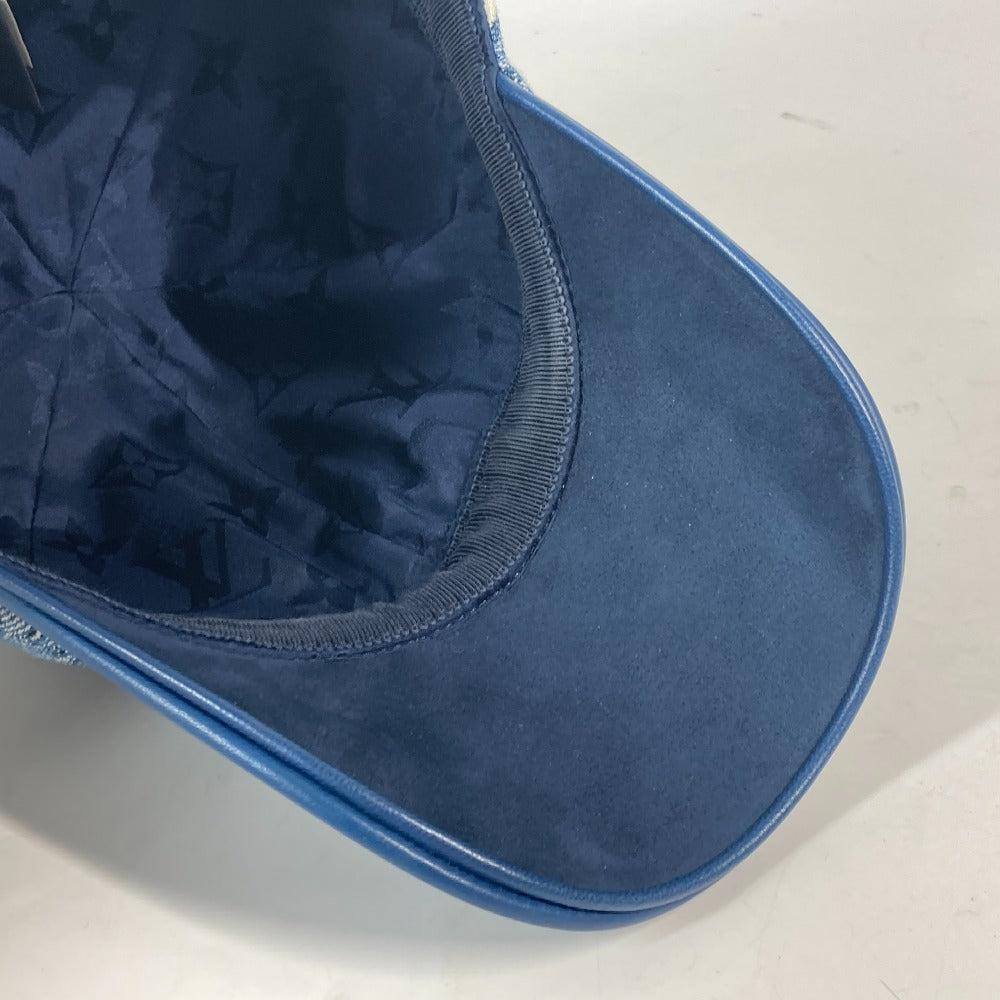 LOUIS VUITTON cap M77437 cotton blue Monogram denim textile M