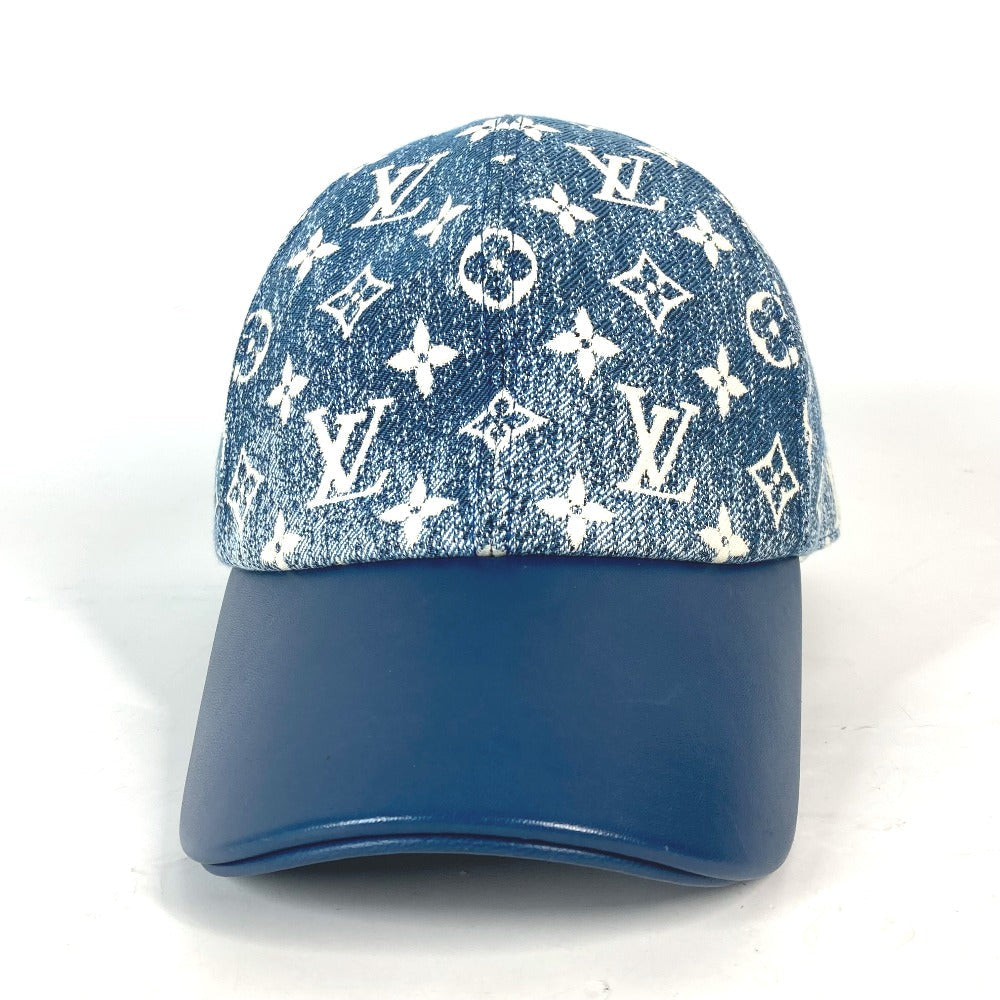 LOUIS VUITTON cap M77437 cotton blue Monogram denim textile M