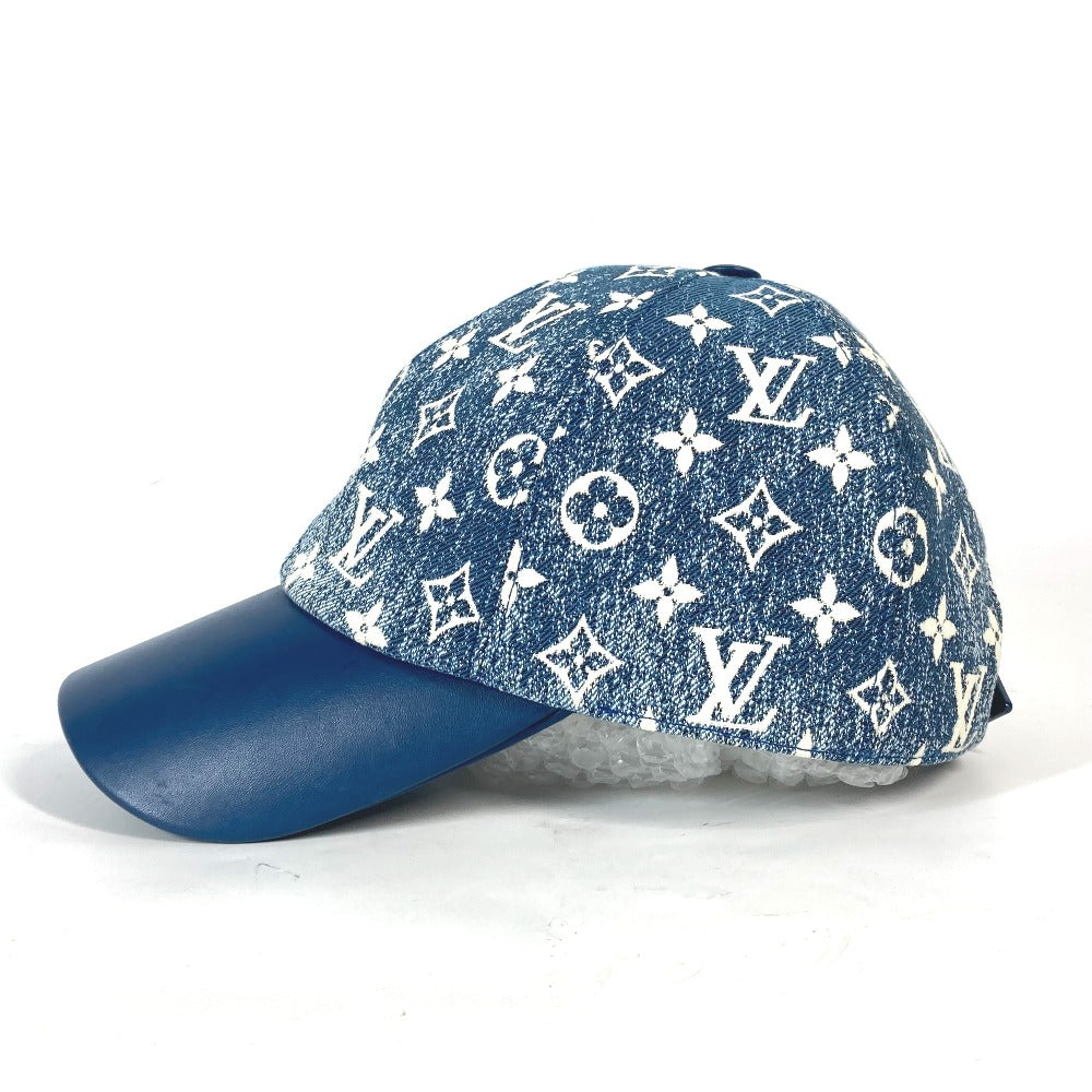LOUIS VUITTON cap M77437 cotton blue Monogram denim textile M