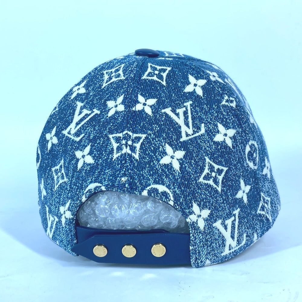 LOUIS VUITTON cap M77437 cotton blue Monogram denim textile M