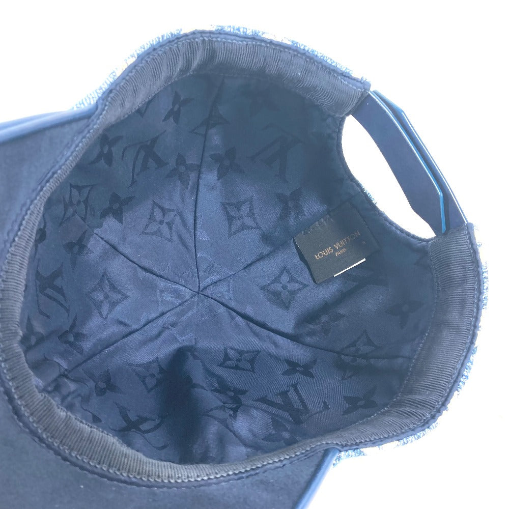 LOUIS VUITTON cap M77437 cotton blue Monogram denim textile M
