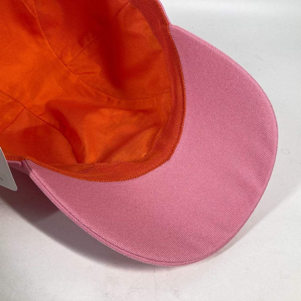 HERMES cap H23100N cotton pink Sun Series Button Davis Sunshine 57