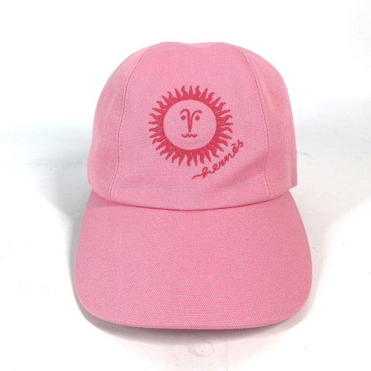 HERMES cap H23100N cotton pink Sun Series Button Davis Sunshine 57