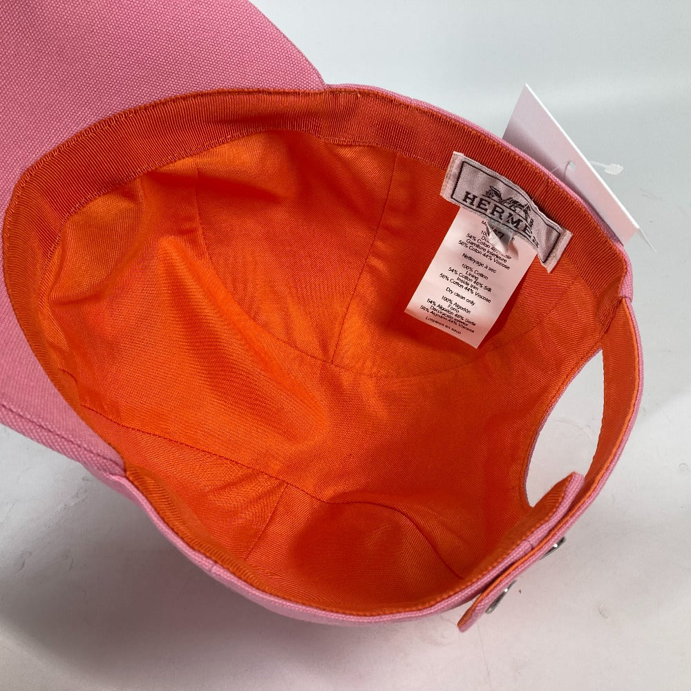 HERMES cap H23100N cotton pink Sun Series Button Davis Sunshine 57