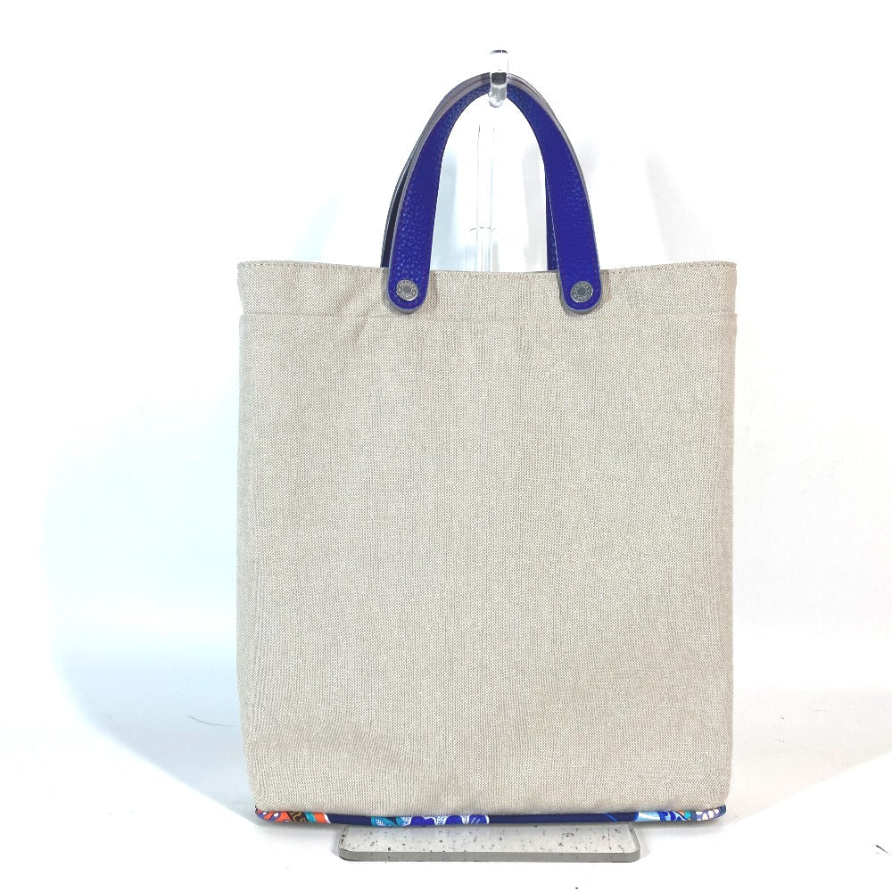 HERMES Tote Bag Canvas, Silk beige Handbag Petit Ash