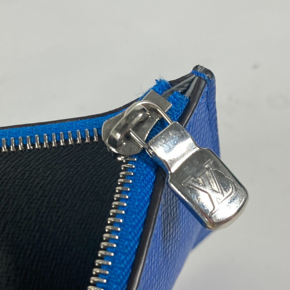 LOUIS VUITTON Coin case M80987 Taiga Leather blue Taiga Coin card holder