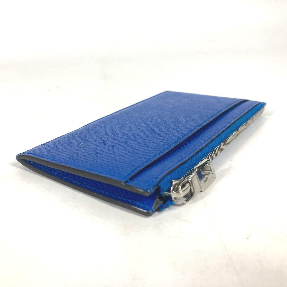 LOUIS VUITTON Coin case M80987 Taiga Leather blue Taiga Coin card holder