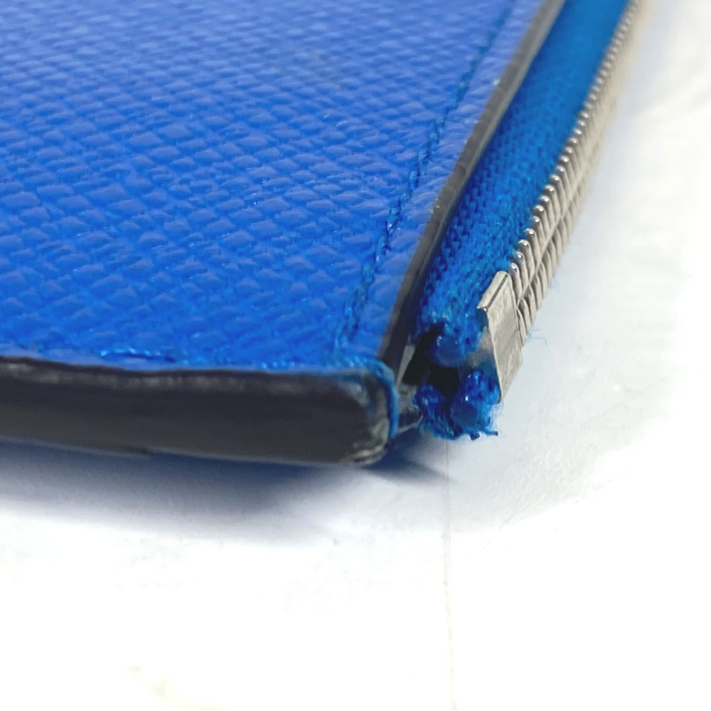 LOUIS VUITTON Coin case M80987 Taiga Leather blue Taiga Coin card holder