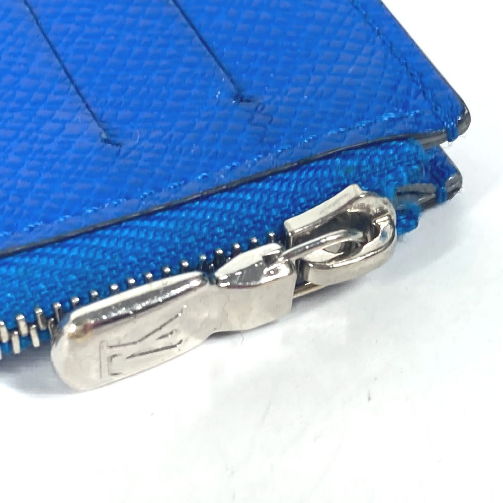 LOUIS VUITTON Coin case M80987 Taiga Leather blue Taiga Coin card holder
