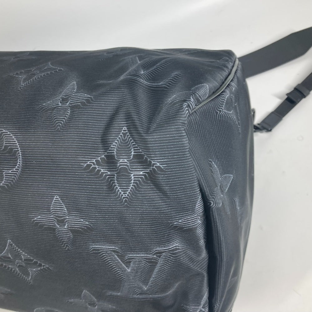 LOUIS VUITTON Boston Duffel bag M45602 Nylon black 3D monogram Keepall reversible bandouliere 50