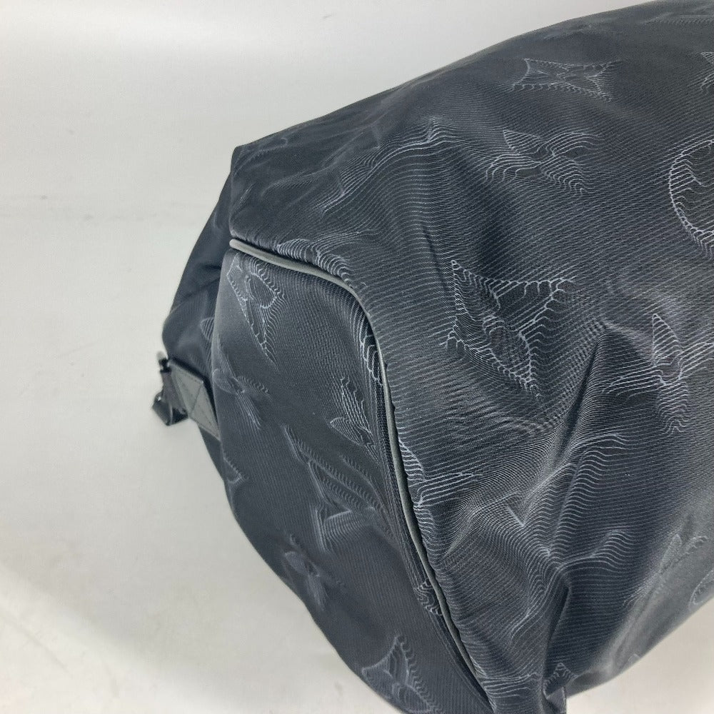 LOUIS VUITTON Boston Duffel bag M45602 Nylon black 3D monogram Keepall reversible bandouliere 50