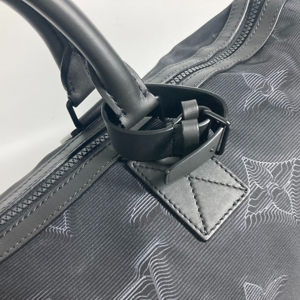 LOUIS VUITTON Boston Duffel bag M45602 Nylon black 3D monogram Keepall reversible bandouliere 50