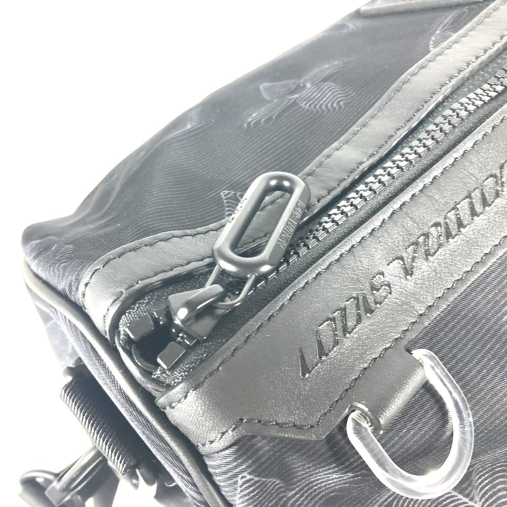 LOUIS VUITTON Boston Duffel bag M45602 Nylon black 3D monogram Keepall reversible bandouliere 50
